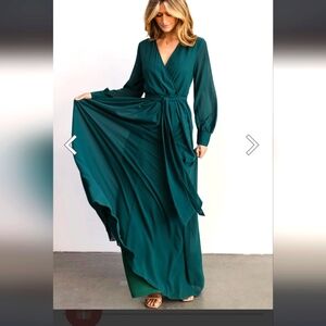 Baltic Born Lydia Forest Green Floor Length Gown Womens Large